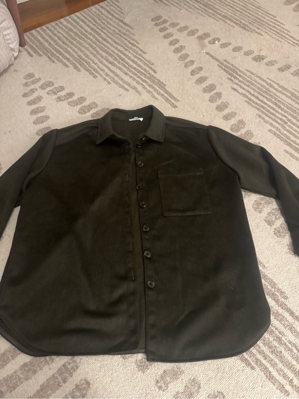 Dark Olive Button-Up Shacket